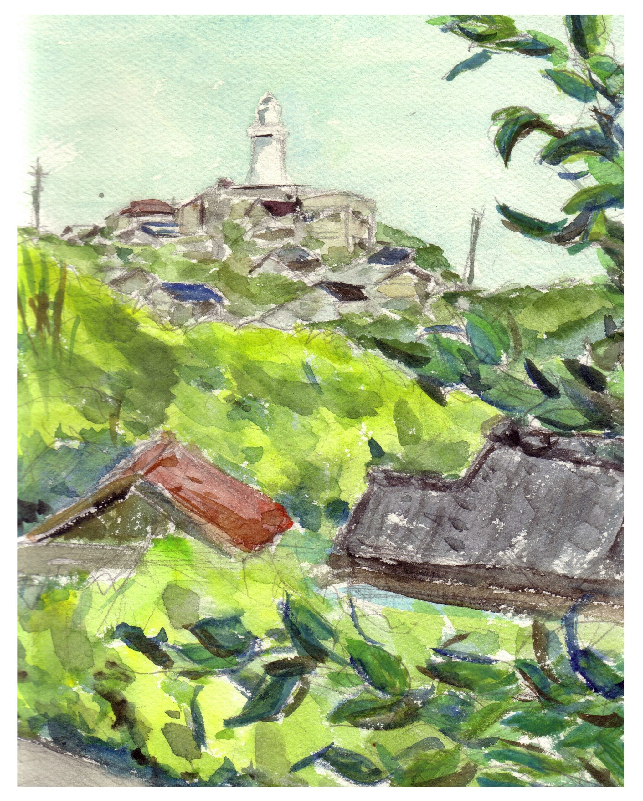 杉山水彩画灯台