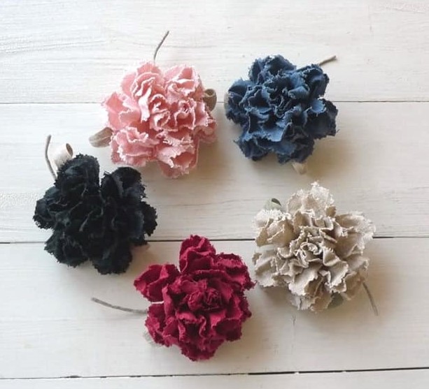 染めて作る布花コサージュ 静岡朝日テレビカルチャー