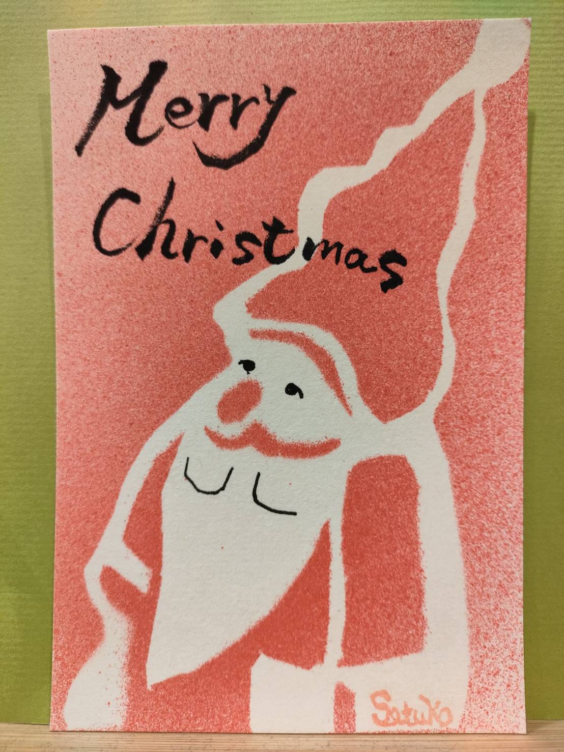 絵手紙　サンタ