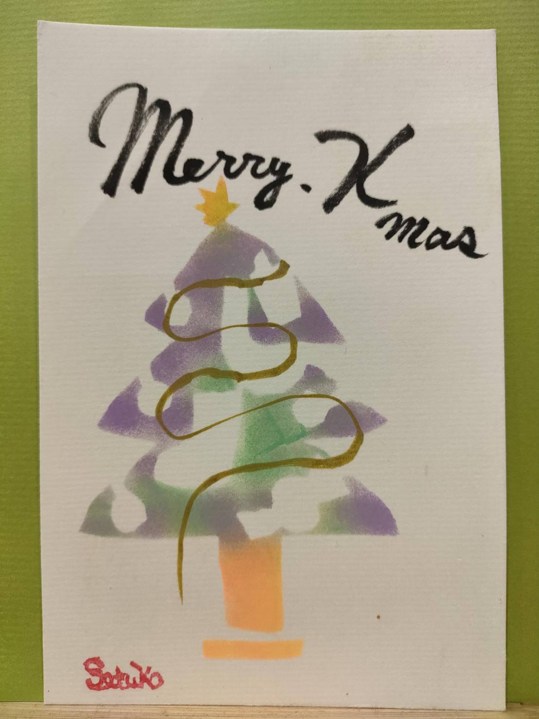 絵手紙　クリスマス